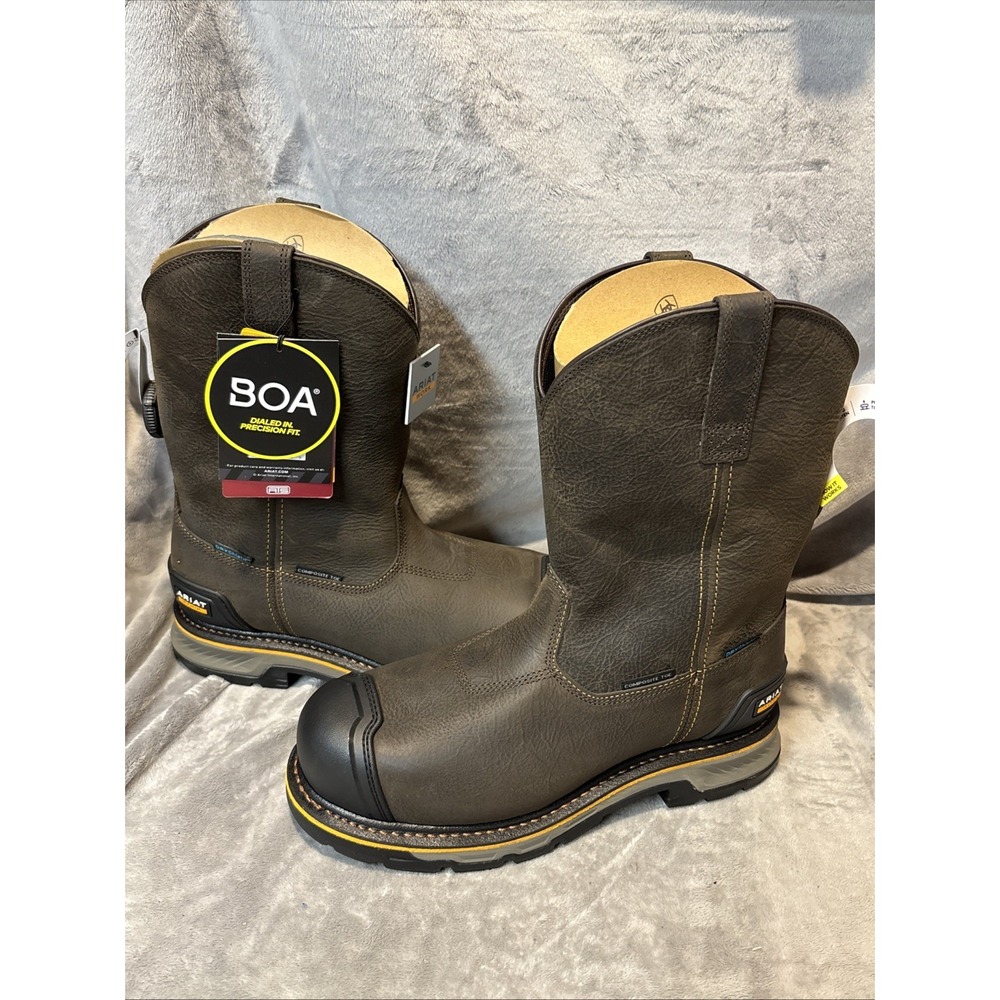 Ariat Stump Jumper WP Composite Toe Pull-On Work Boot 10048061 Men's 8.5 EE wide